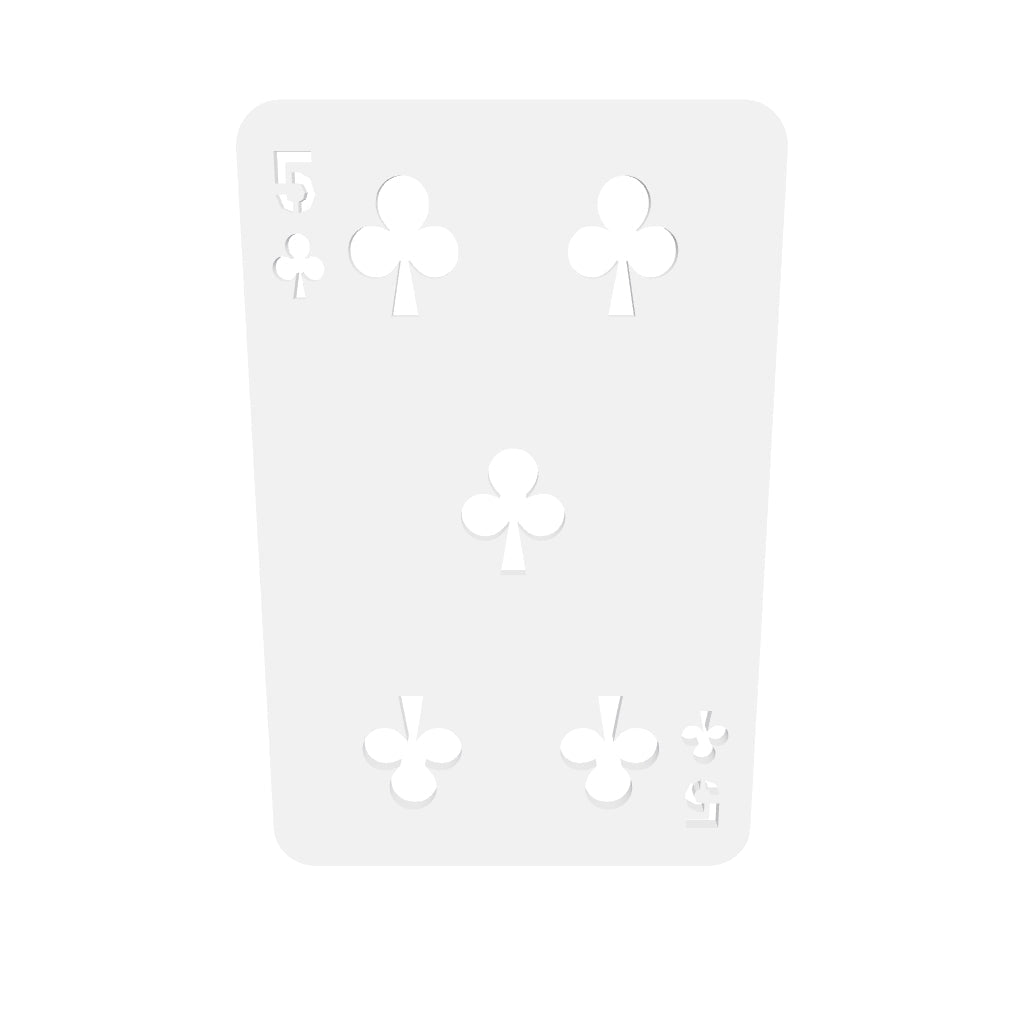 5 Of Clubs 3 Silicone Mould interactive 3D model