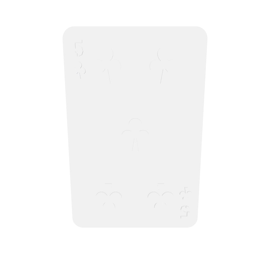 5 Of Clubs Silicone Mould interactive 3D model