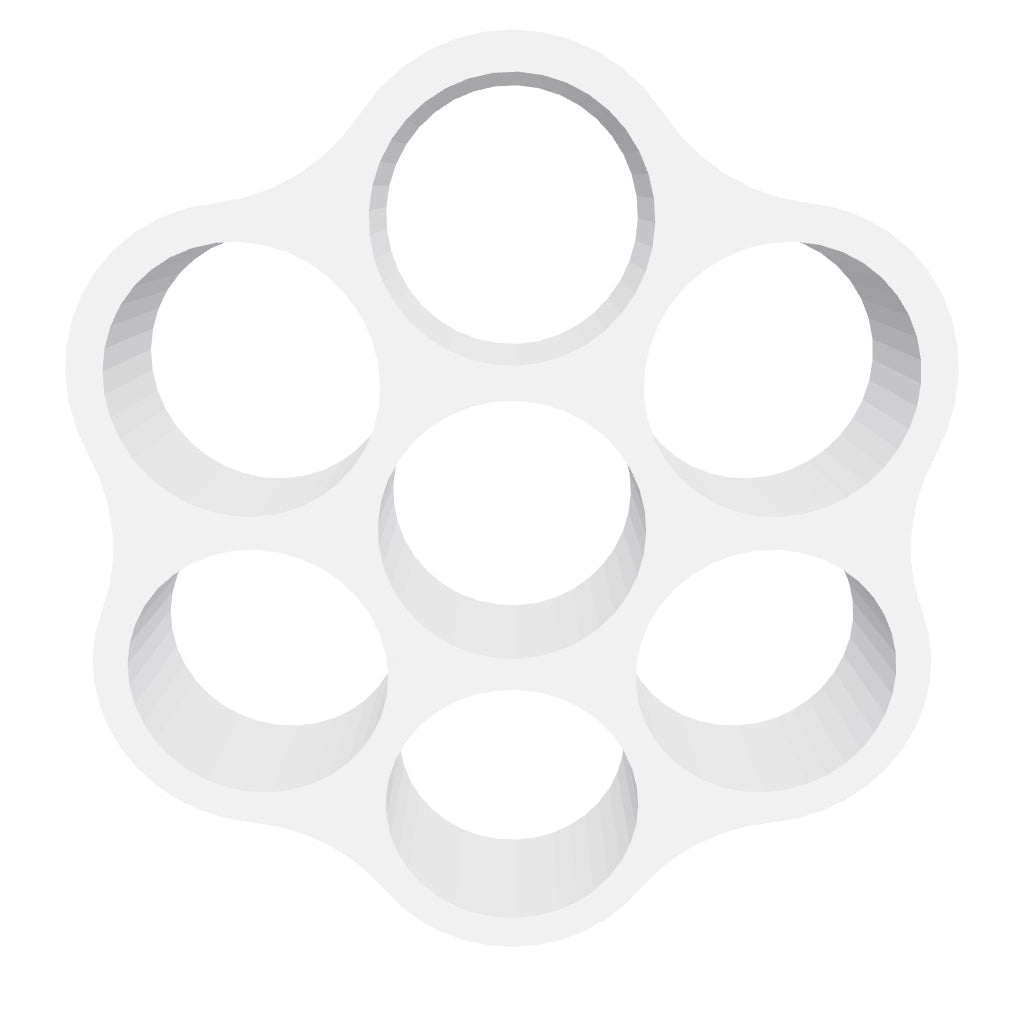 7 Circle Pattern Silicone Mould interactive 3D model