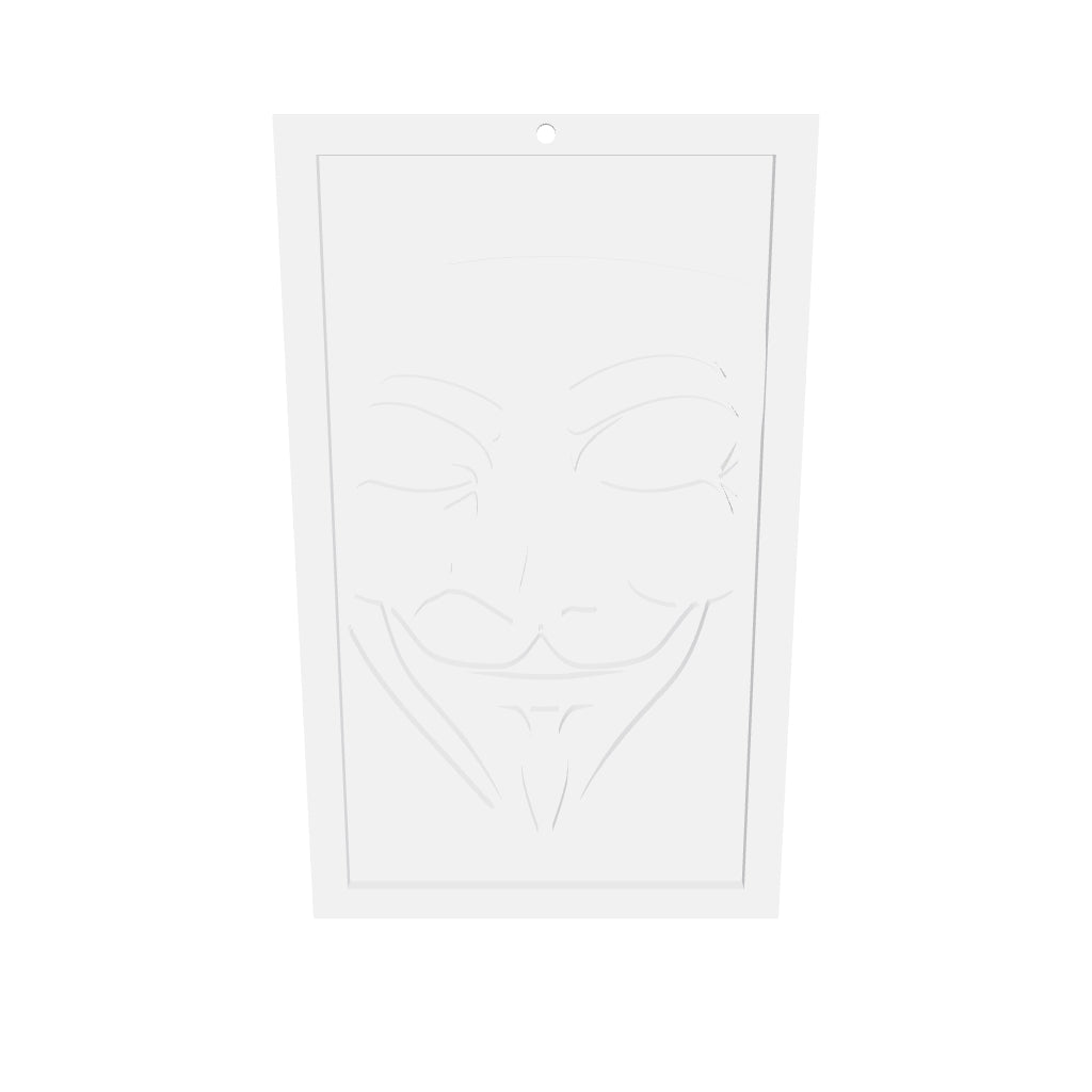 Anonymous With Border - Kc Silicone Mould interactive 3D model