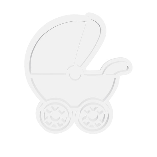 Baby Buggy Flat Silicone Mould interactive 3D model