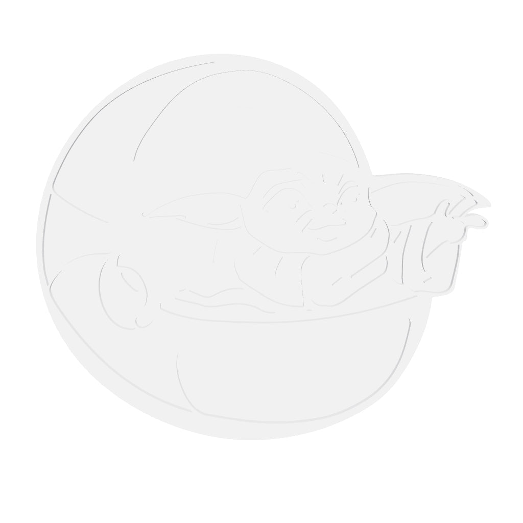 Baby Yoda In Cot Silicone Mould interactive 3D model