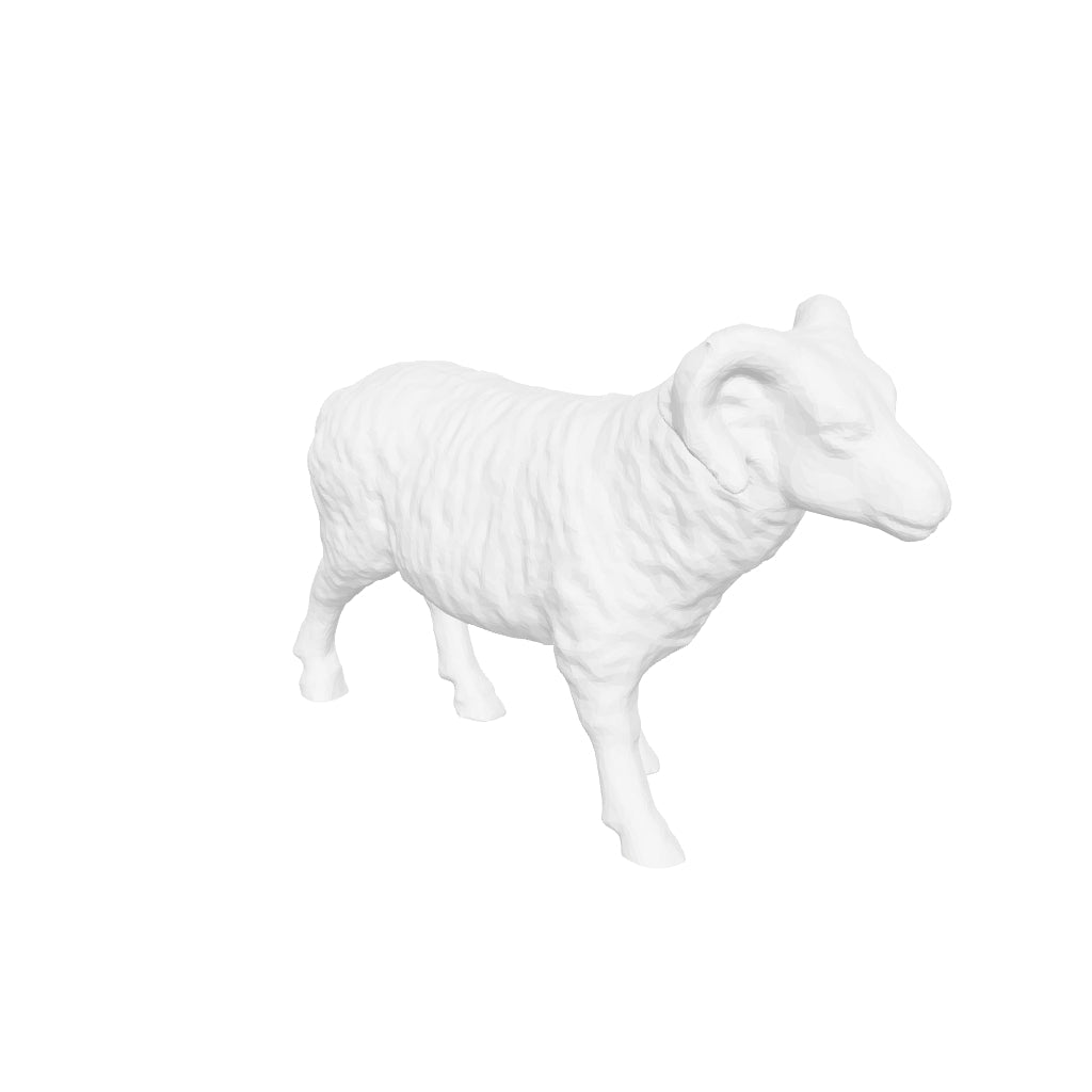 mouton maillage reduit interactive 3D model