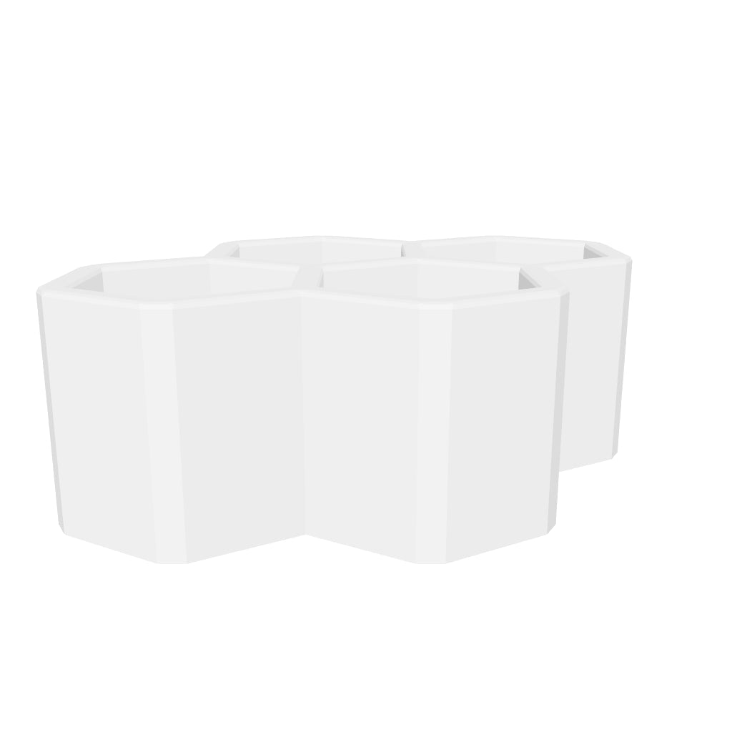 Geometry Hexagon plant pot interactive 3D model