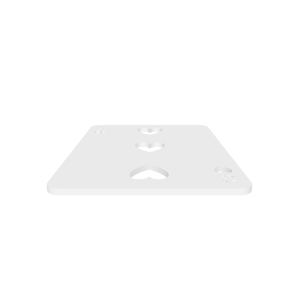 Hearts 3 hole interactive 3D model