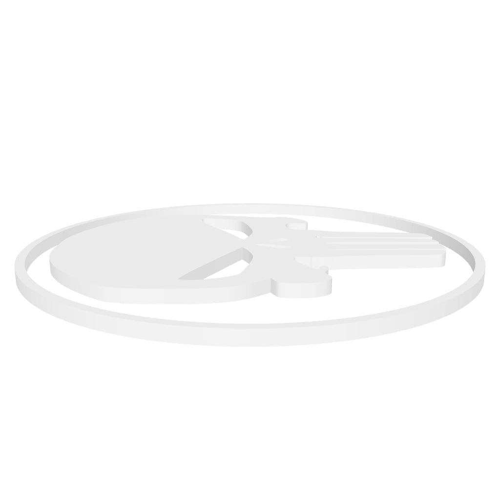 PUNISHER SKULL FLAT interactive 3D model